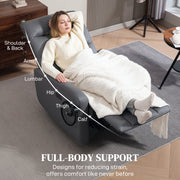 Grey Electric Recliner Armchair with USB Type C Port and Phone Holder by HOMCOM