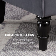 Charcoal Grey Wingback Accent Chair with Tufted Upholstery for Living Room or Bedroom by HOMCOM