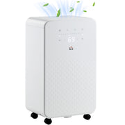 Portable 12L Dehumidifier with Air Purifier and 24 Hour Timer For Home and Laundry Use, White