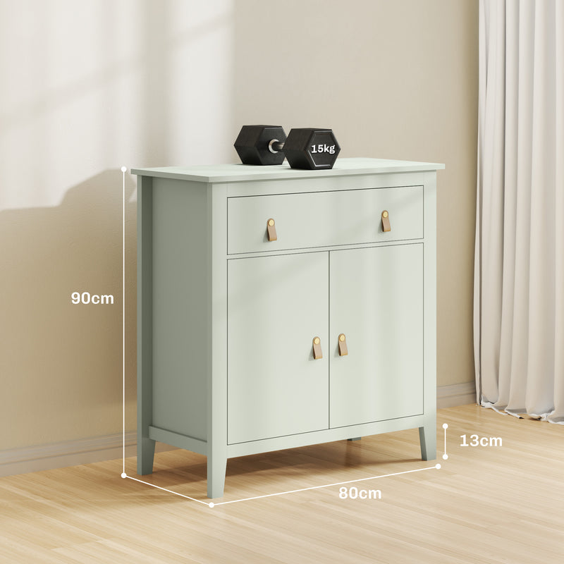 Farmhouse Style Sideboard with Storage Light Green Cabinet for Kitchen or Dining Room