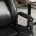 Black Ergonomic Faux Leather Executive Office Chair With Adjustable Height and Tilt by HOMCOM