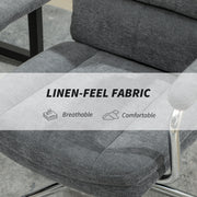 Ergonomic Executive Office Chair with Double Back Cushion and Tilt Function for Home, Charcoal Grey