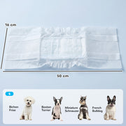 Disposable Dog Nappies for Small Male Dogs Prevent Leaks and Messes Pack of 48 White Pawhut