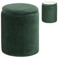Ottoman Storage Bench with Reversible Coffee Table Lid and Hidden Compartment Dark Green AOSOM