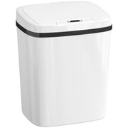 15L Touchless Sensor Bin With Automatic Lid Easy Clean For Kitchen Or Bathroom White AOSOM