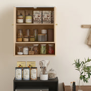 Wall Mounted Bathroom Cabinet with Adjustable Shelf for Extra Storage Space Oak