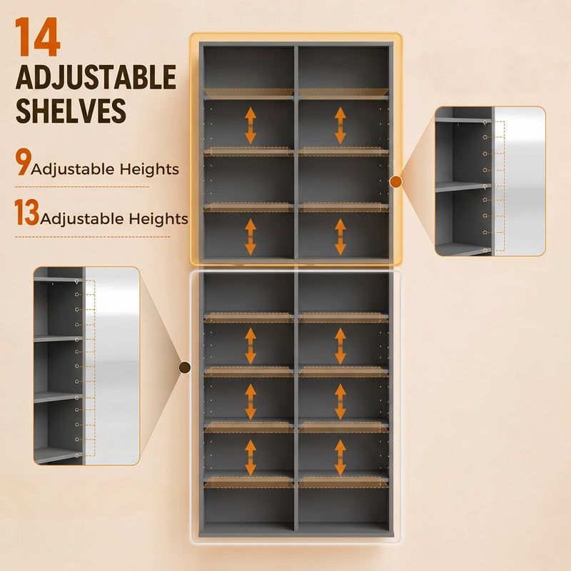 Tall Media Storage Unit Grey - image 5