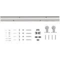Sliding Door Hardware Kit for Quiet Wood Doors with Rustproof Stainless Steel Track Silver AOSOM