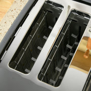 Grey Four Slice Honeycomb Toaster with Adjustable Browning Control by HOMCOM