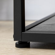 7 Tier Industrial Bookcase With Open Shelves For Living Room Or Office Storage Black AOSOM