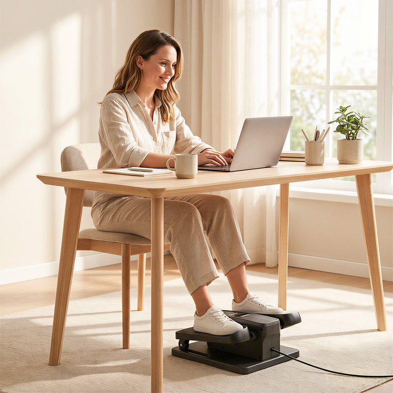 Under Desk Elliptical for Gentle Seated Exercise and Reduced Leg Stiffness Black