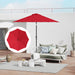 Red 3m Replacement Parasol Canopy with UPF 50 Plus and Top Vent Fits 8 Rib Frames by Outsunny