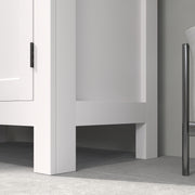 White Modern Bathroom Storage Cabinet with Shelves by HOMCOM