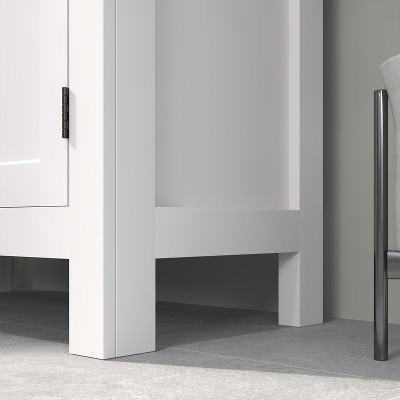 White Modern Bathroom Storage Cabinet with Shelves by HOMCOM