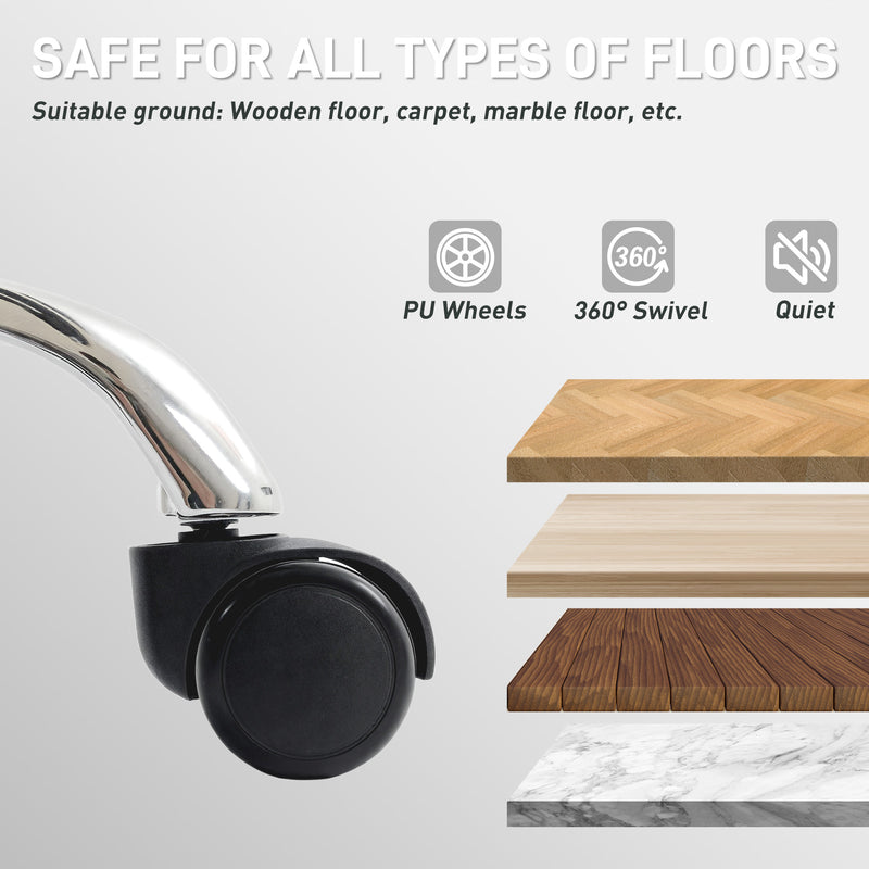 Reclining Faux Leather Swivel Office Chair with Adjustable Backrest for Home Work Black