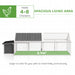White Wooden Chicken Coop With Nesting Box and Openable Roof for 4-8 Chickens by PawHut