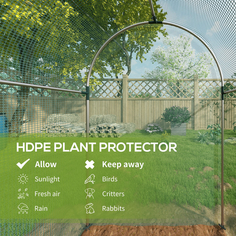 Large Mini Polytunnel Greenhouse 240 x 120cm Portable Growhouse by Outsunny