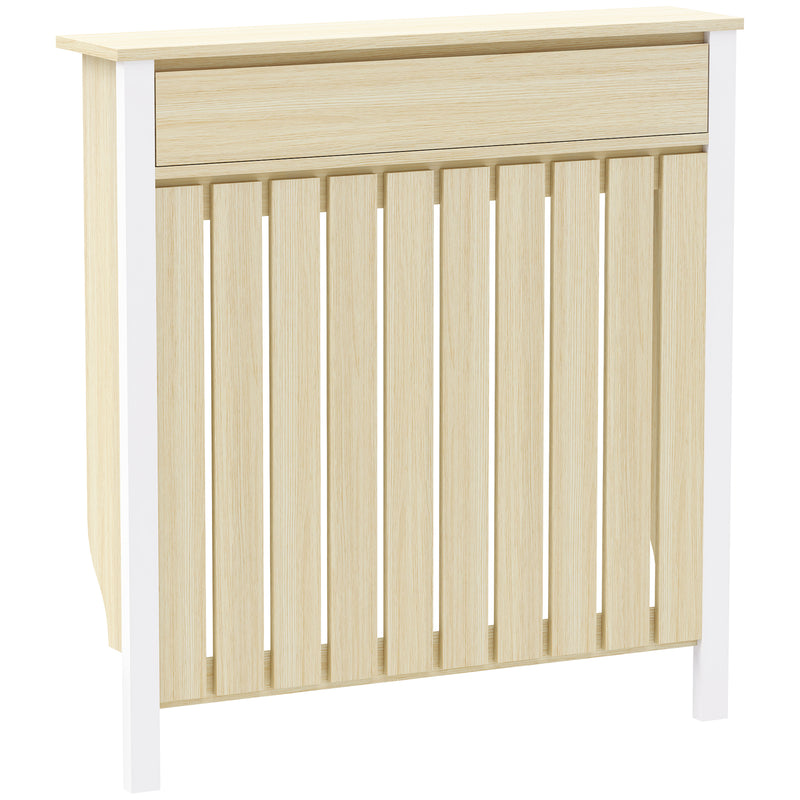Radiator Cover with Drawer for Safe Heat and Extra Storage Oak Homcom