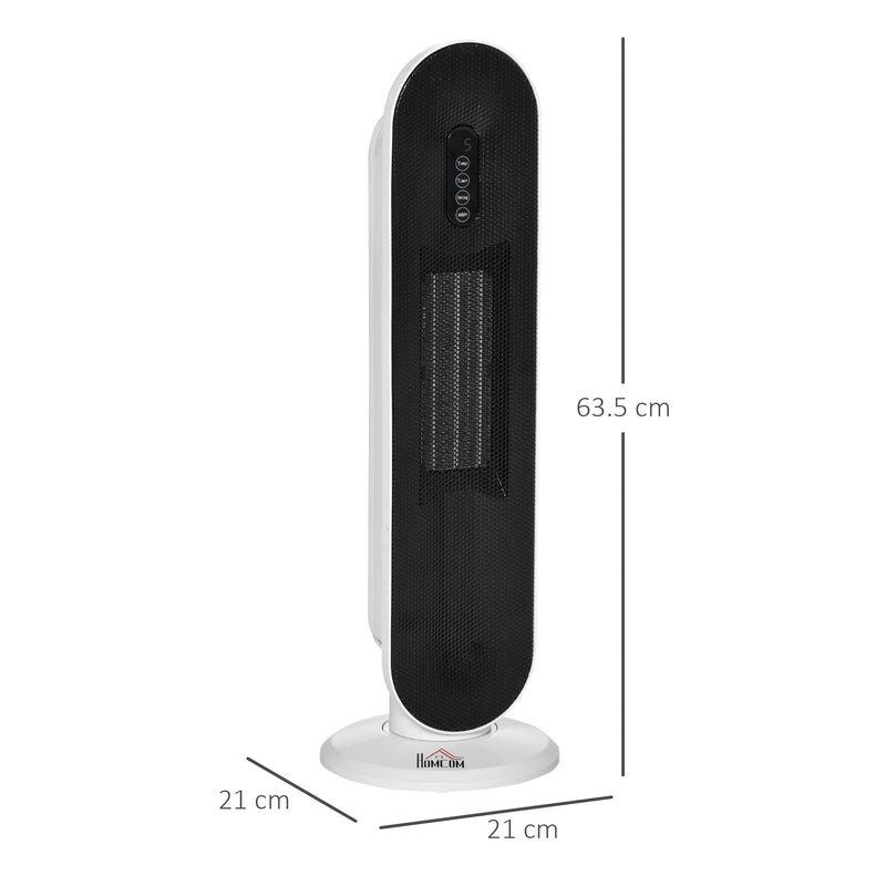 Electric Heater with Thermostat and Remote for Fast Even Heating in Small Rooms