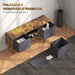 Rustic Brown TV Cabinet Stand for TVs up to 50 Inches with Foldable Drawers by HOMCOM