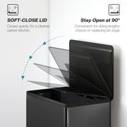 45L Pedal Kitchen Bin with Soft Close Lid and Removable Inner Bucket, Grey