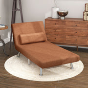 Single Linen Feel Sleeper Chair Comfortable Foldable Design by HOMCOM