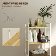 Three Tier Bamboo Storage Shelf Adjustable Freestanding Unit for Home or Office by Homcom