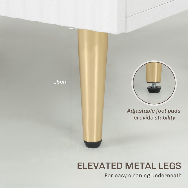 White Adjustable Shelf Sideboard Storage Cabinet for Home or Office by HOMCOM