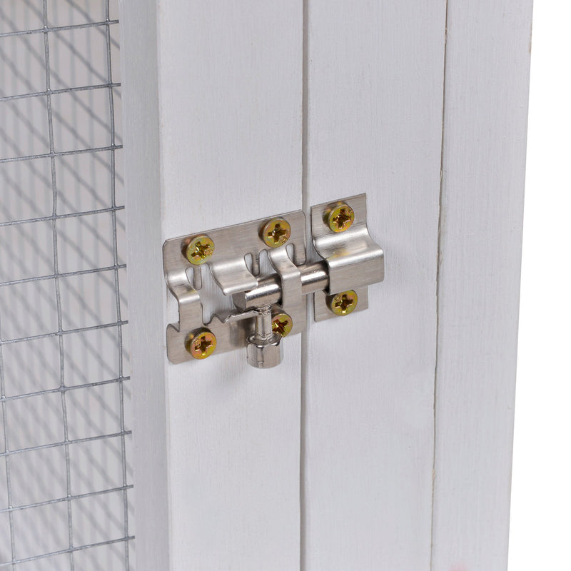 Wooden Guinea Pig and Rabbit Hutch With Pull Out Tray and Ramp for Outdoor Indoor Use, Grey