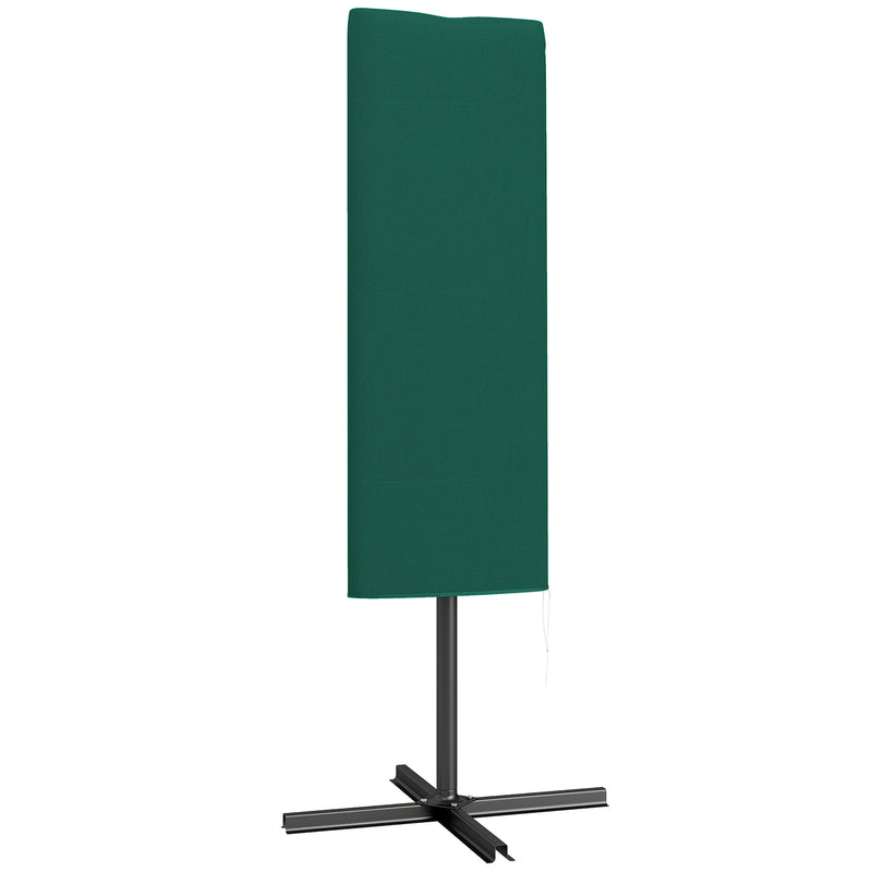 Cantilever Garden Parasol Cover for Year Round Weather Protection Easy Fit, Dark Green Outsunny