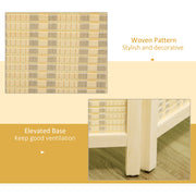 4 Panel Folding Room Divider Screen Creates Privacy In Bedroom Or Office, Natural