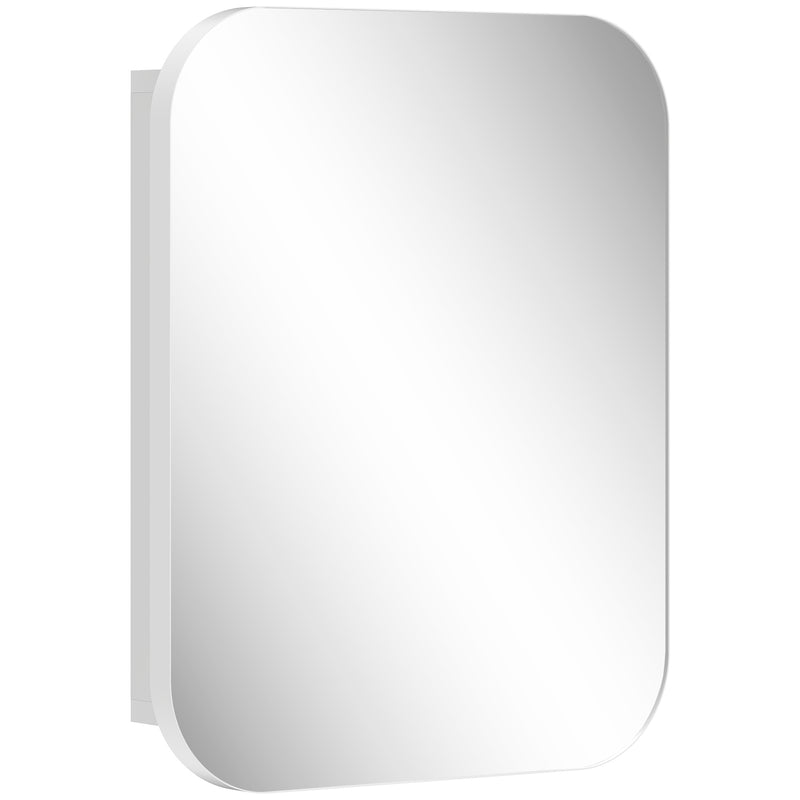 Bathroom Wall Cabinet with Mirror and Adjustable Shelves for Organised Storage White