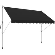 Black 3x1.5m Adjustable Outdoor Awning with Aluminium Frame by Outsunny