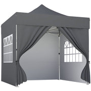 UPF50+ Pop Up Gazebo 3 x 3 m with Removable Sidewalls for Outdoor Parties and Events Outsunny