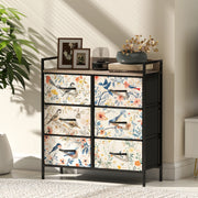 6 Drawer Chest of Drawers with Spacious Storage for Bedroom or Living Room White