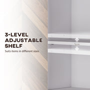 Walnut Wall Mounted Bathroom Cabinet With Adjustable Shelf and Double Doors by HOMCOM