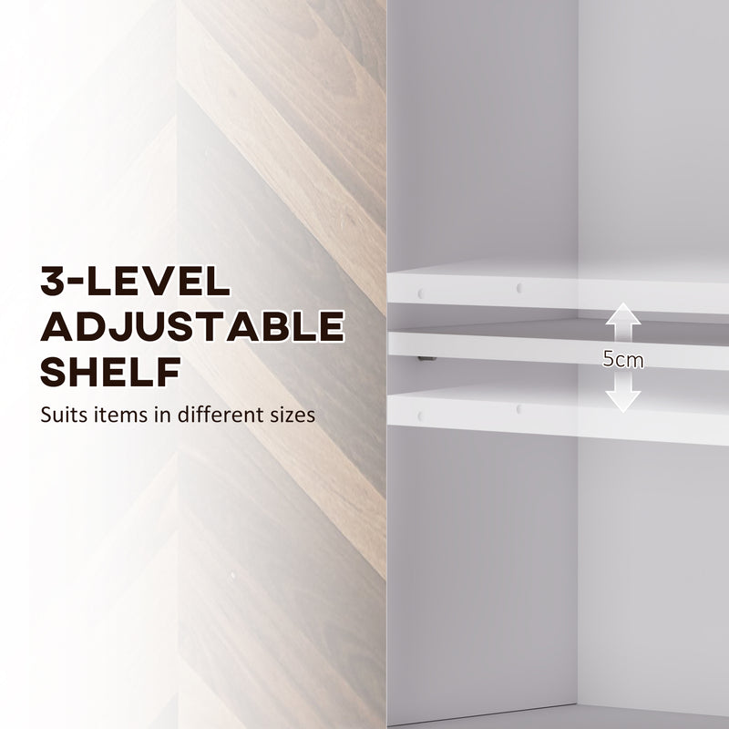 Walnut Wall Mounted Bathroom Cabinet With Adjustable Shelf and Double Doors by HOMCOM