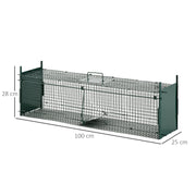Two Door Live Animal Trap for Rats and Mice Ideal for Humane Capture, Dark Green