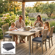 Outdoor Seat Cushions with Thick Foam Support for Garden Chairs 40 x 40 cm Dark Grey Outsunny