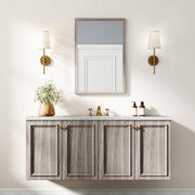 HOMCOM Wall Bathroom Mirror, 40 x 60 cm Wall-Mounted Mirror for Living Room, Bedroom, Hallway, Grey AOSOM