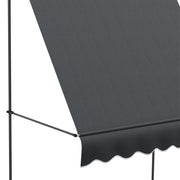 Grey Manual Retractable Awning 2 x 1.2 Metres Sun Shade for Patio or Balcony Use