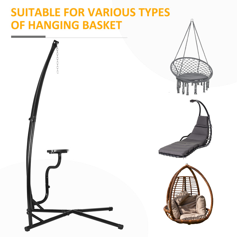 Heavy Duty Metal C Stand for Hammock Chair Ideal for Garden Porch or Indoor Use