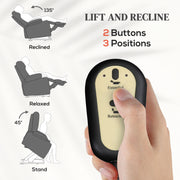 Electric Reclining Massage Armchair with Remote and Lift Assist for Home Comfort Grey