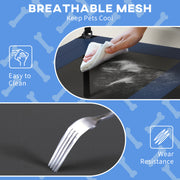 Elevated Cooling Pet Bed With Breathable Mesh For Medium And Large Dogs Dark Blue