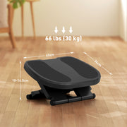 Grey Adjustable Under Desk Footrest with 3 Height Levels by HOMCOM