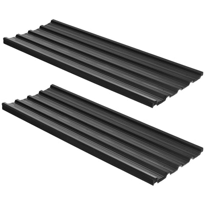 Pack of 24 Galvanised Metal Roofing Sheets for Greenhouse Garage Shed Carport 129 x 45cm Dark Grey by Outsunny Outsunny