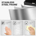 56L Stainless Steel Triple Kitchen Recycling Bin With Deodoriser Holders and Wheels by HOMCOM