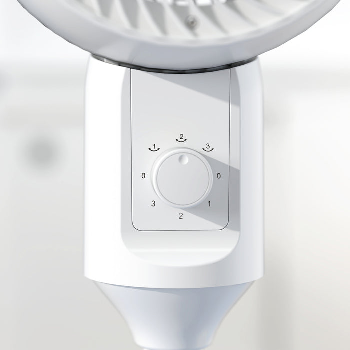 White 9 Inch Air Circulator Pedestal Fan 3 Speed 70 Degree Oscillating by HOMCOM