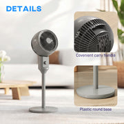 Oscillating Floor Fan with Adjustable Airflow for Home or Office Cooling Grey AOSOM