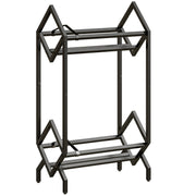 CD Storage Rack for 50 Discs with Sturdy Metal Frame and Space Saving Design Black AOSOM